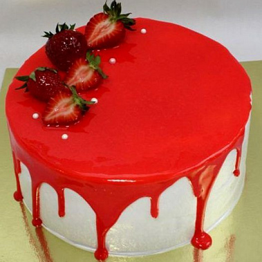 Торт глазурь с клубникой купить - cыктывкар.сладкоежкин.рф