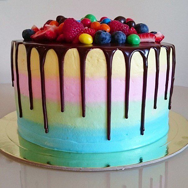 Торт с глазурью "Радуга" купить - cыктывкар.сладкоежкин.рф